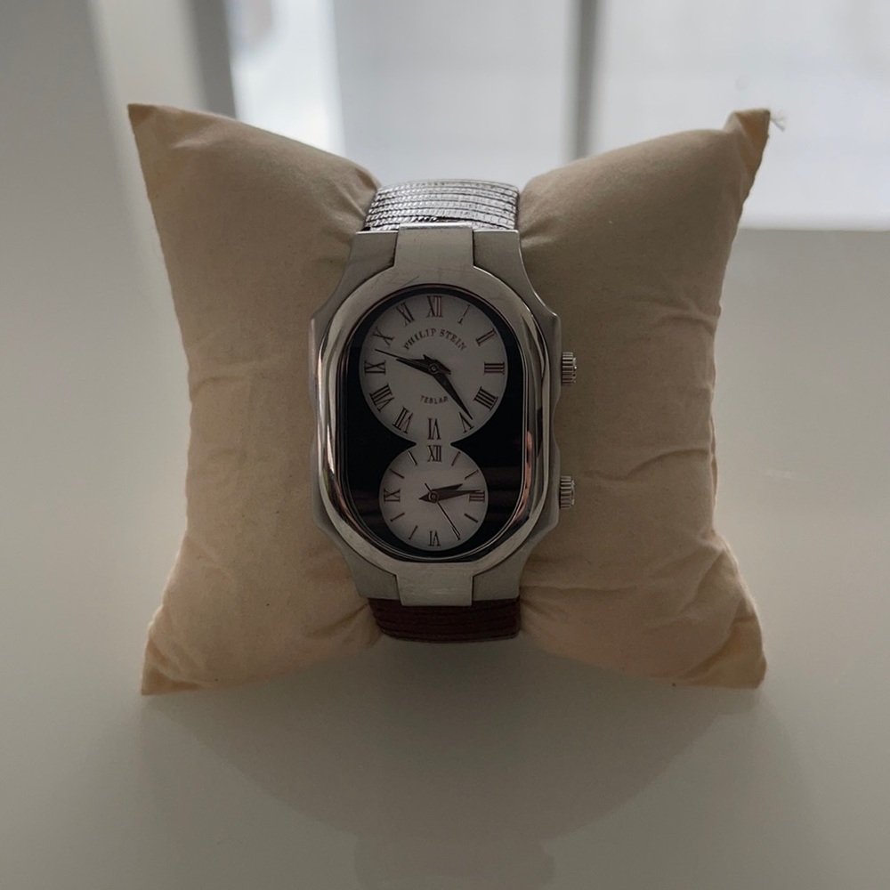 Philip Stein Doubleface Teslar watch, lizard band